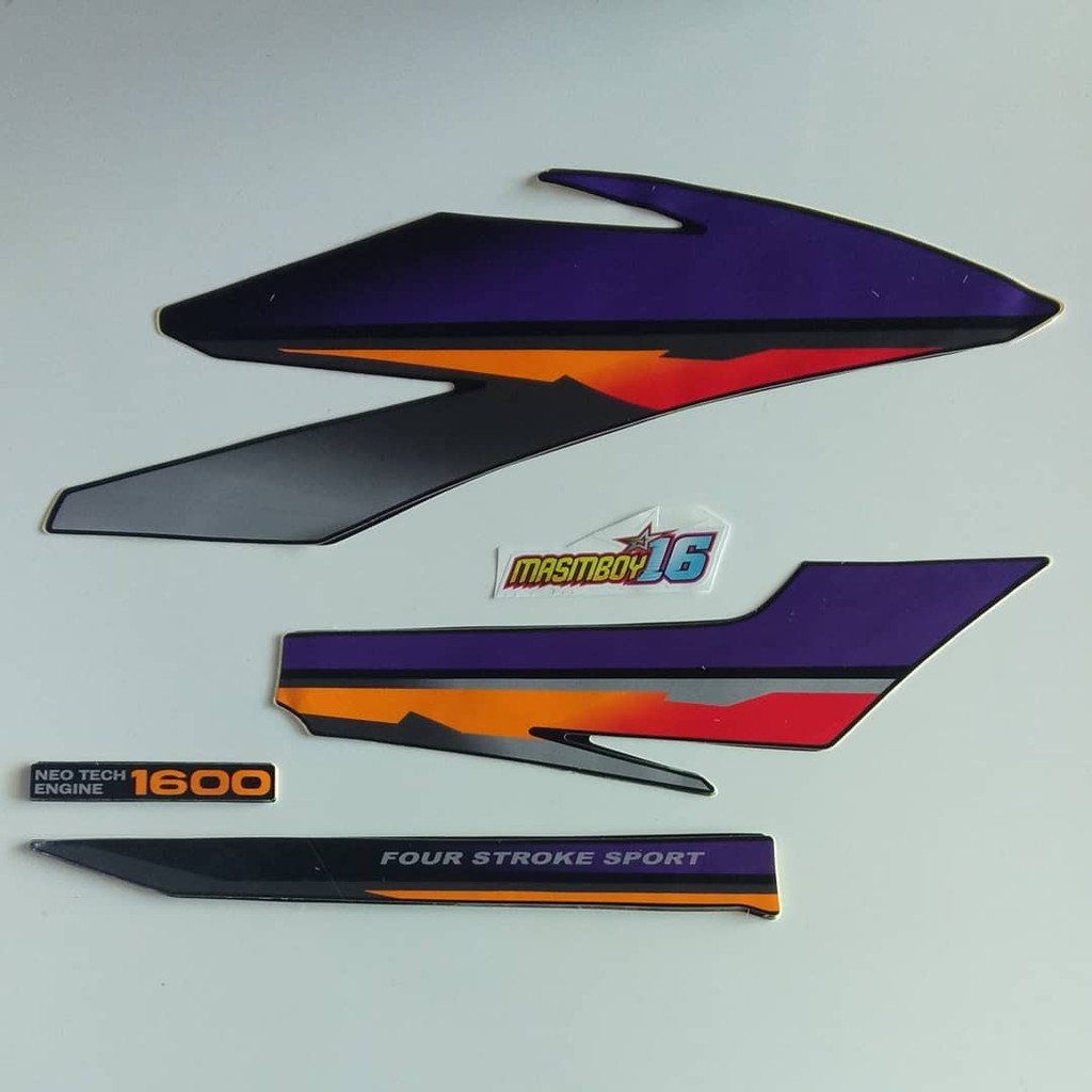 Striping honda GL PRO GL MAX 96 97 1996 1997 ungu orange