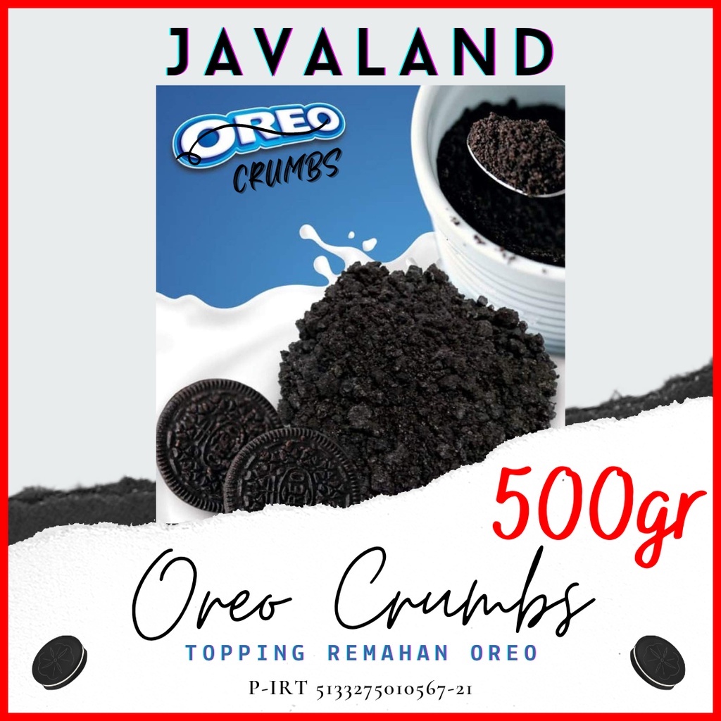 [500gr Owre*o Crumbs] Javaland Owre*o Crumbs Biskuit Hitam 500gr