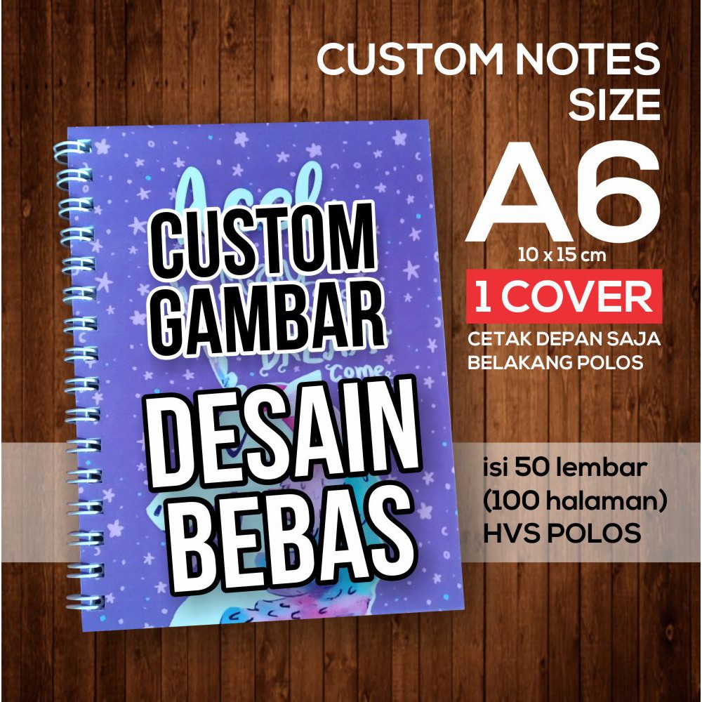 

Notebook Custom / Buku Agenda / Notes Spiral Custom A6 COVER DEPAN