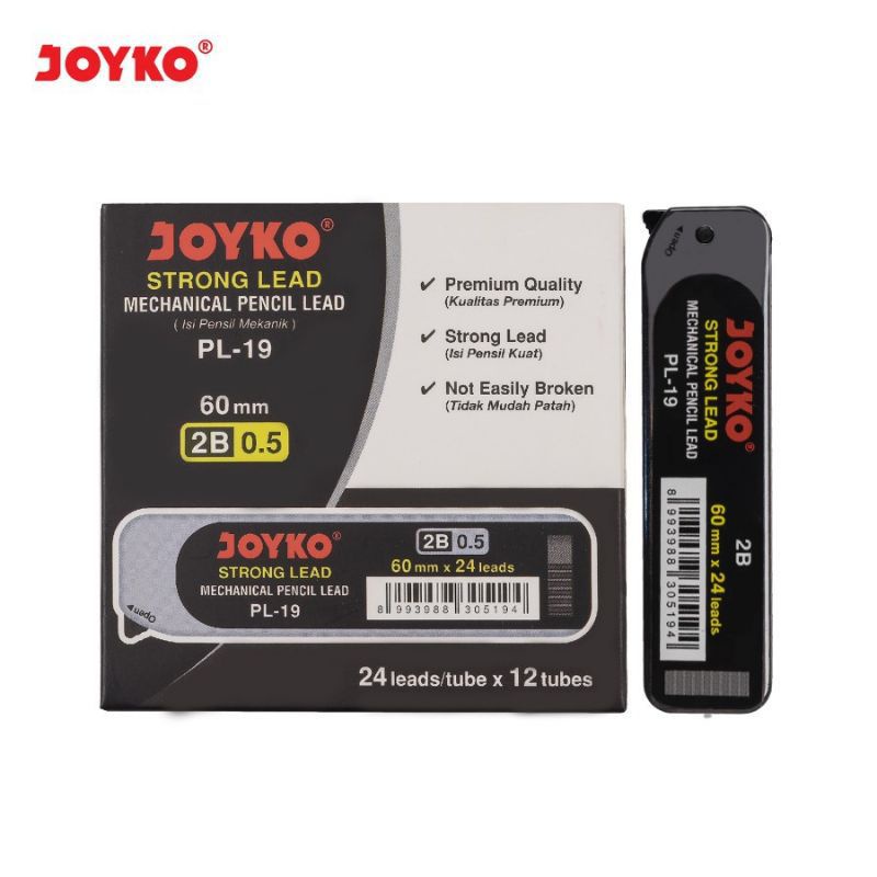 

joyko isi pensil 0,5 2B mekanik PL-19 2B