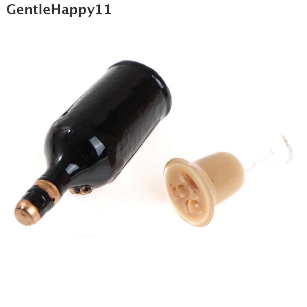 Gentlehappy 1 Set Mainan Miniatur Botol Wine Bahan Resin Untuk Aksesoris Rumah Boneka