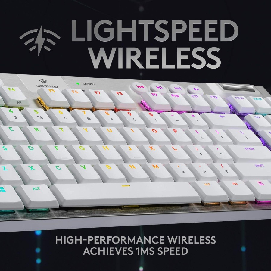 Logitech G913 White TKL Lightspeed Wireless RGB Gaming Keyboard