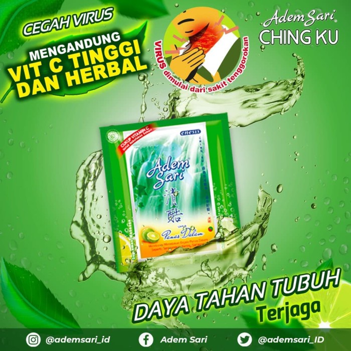 

d201nhd Adem Sari Larutan Penyejuk Dus 5'S X3 7Gr Ds201Fs