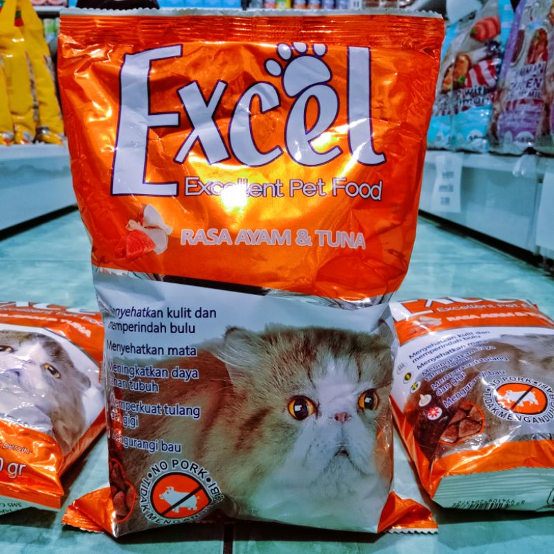 Makanan Kucing Excel Rasa Tuna Chiken 500gr