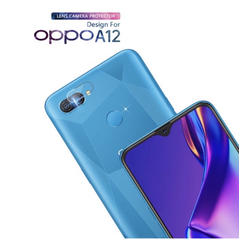 Tempered Glass Full Lem Oppo A7 A5S F9 A12 + Temper Glass Camera 2 in 1 - UA