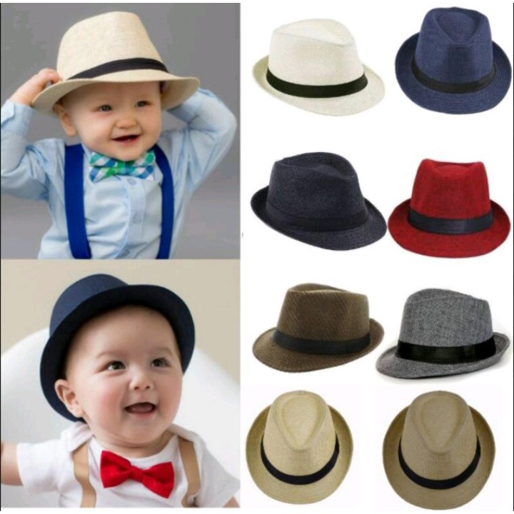 Topi Koboi Anak Import / Topi Fedora Hat Anak Keren