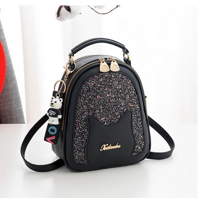 Tas multifungsi Wanita Mewah Baru Tas Wanita Tas Desainer Busana Gadis Tas Bahu Kasual All-Match Berpayet Kucing Siswa