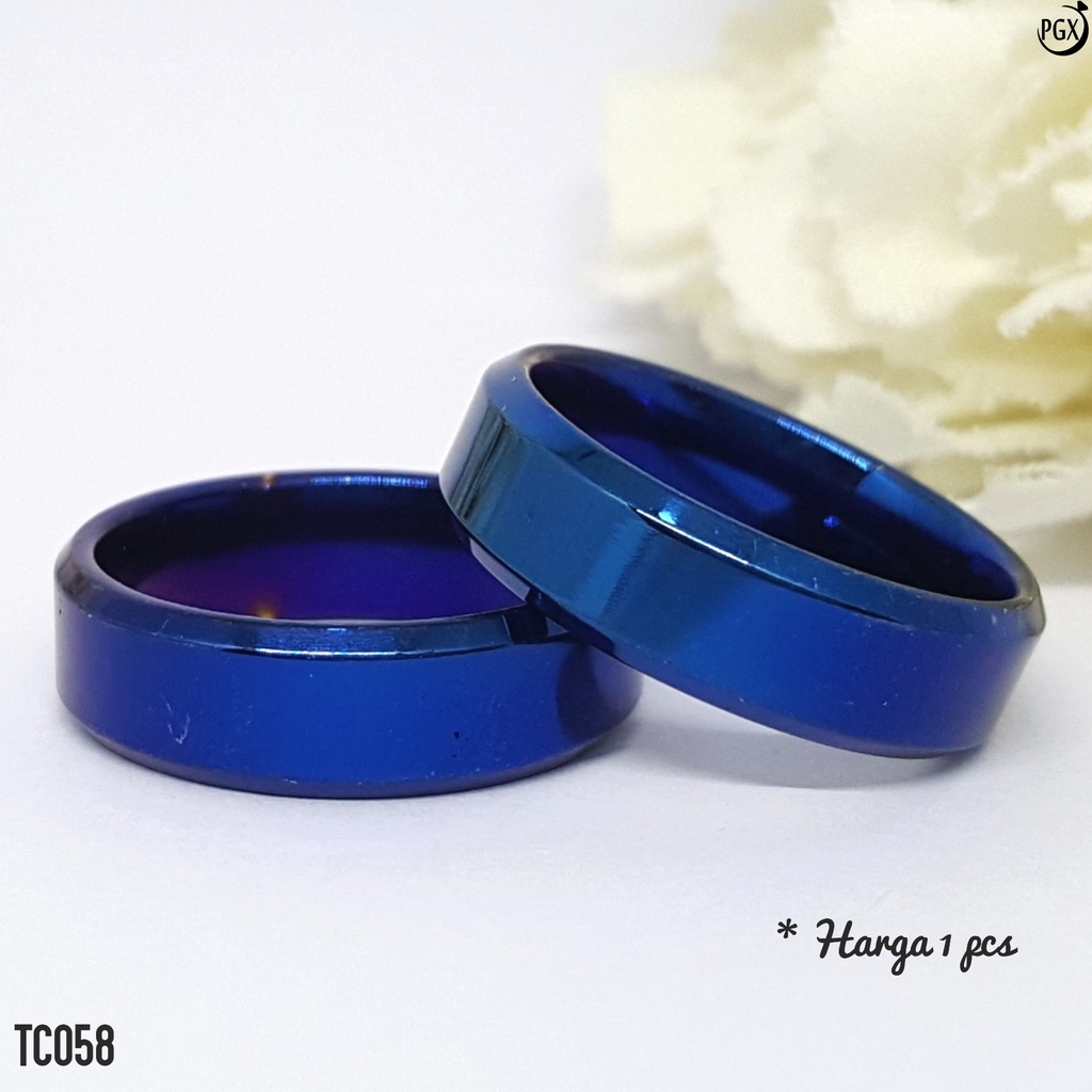 PGX Cincin Titanium Couple Tunangan Aksesoris Fashion Perhiasan Anti Karat - TC058