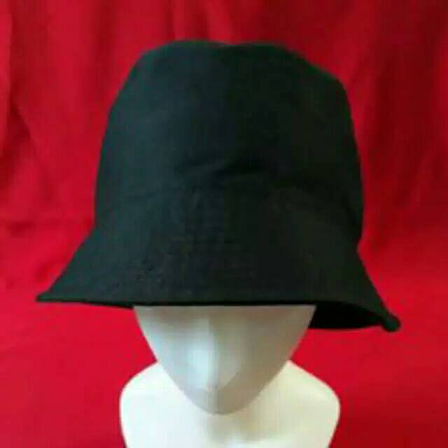 Topi bucket polos Hitam