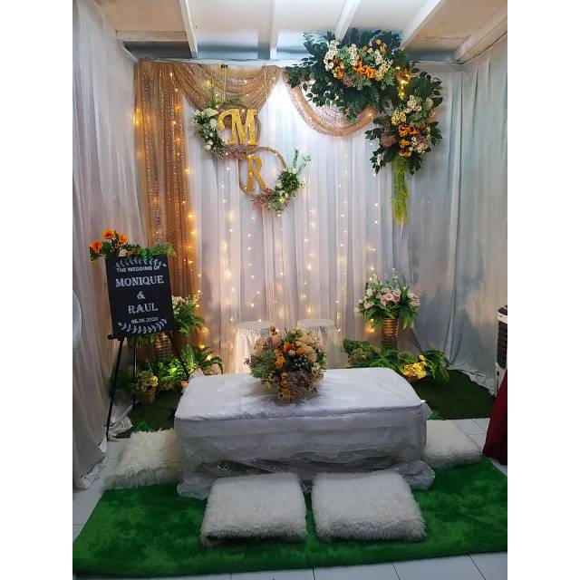 backdrop akad nikah dan meja lesehan 2.2meter
