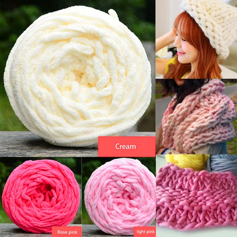 Benang rajut chenille/ benang chenille/ benang rajut handuk import 1ply Icicle line Crochet Tebal Benang100 g