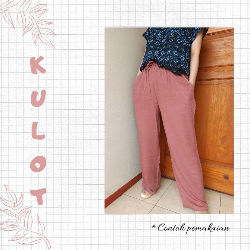 Celana kulot Rayon / Rayon pants /celana polos / Celana rayon