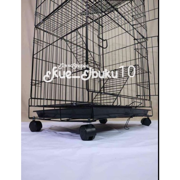 KANDANG KUCING MURAH Tingkat 3 + Roda Size 100×60×45 CM Sangkar Promo