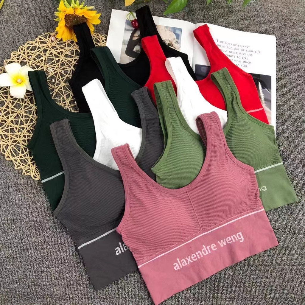 Sport Bra / BH Olah Raga Wanita import TANKTOP 2020 Busa Tipis Kain Lembut