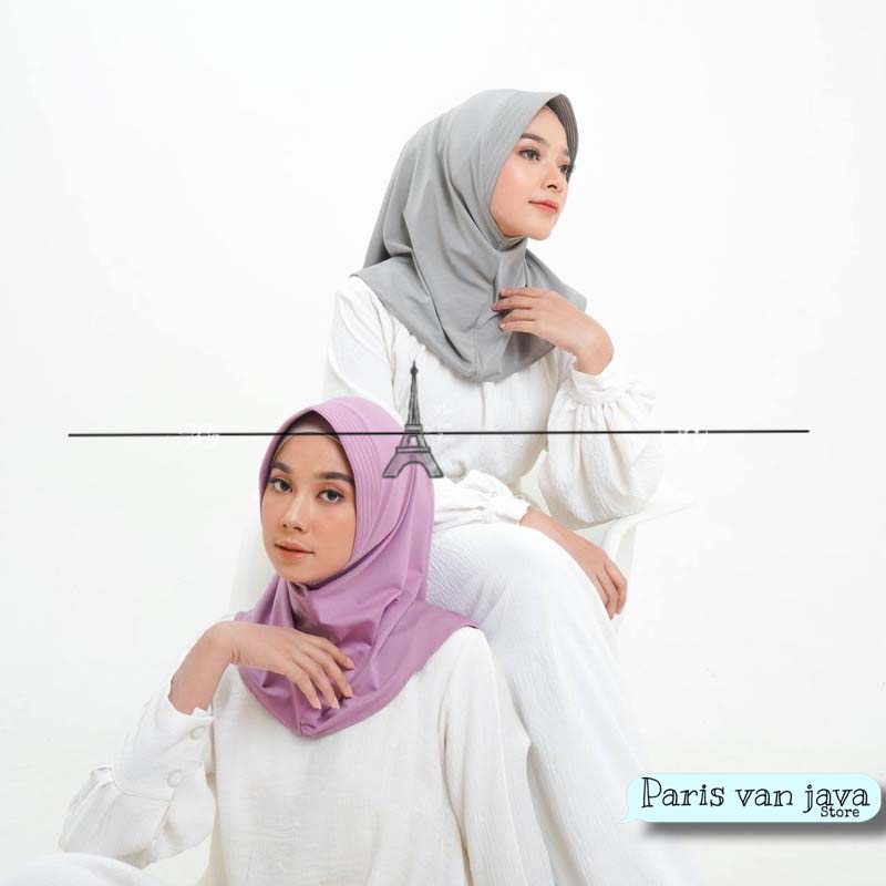 Jilbab Bergo Sport Hamidah Spandek Jersey (S) | Hijab Sport 0lahraga | Bergo Jersey