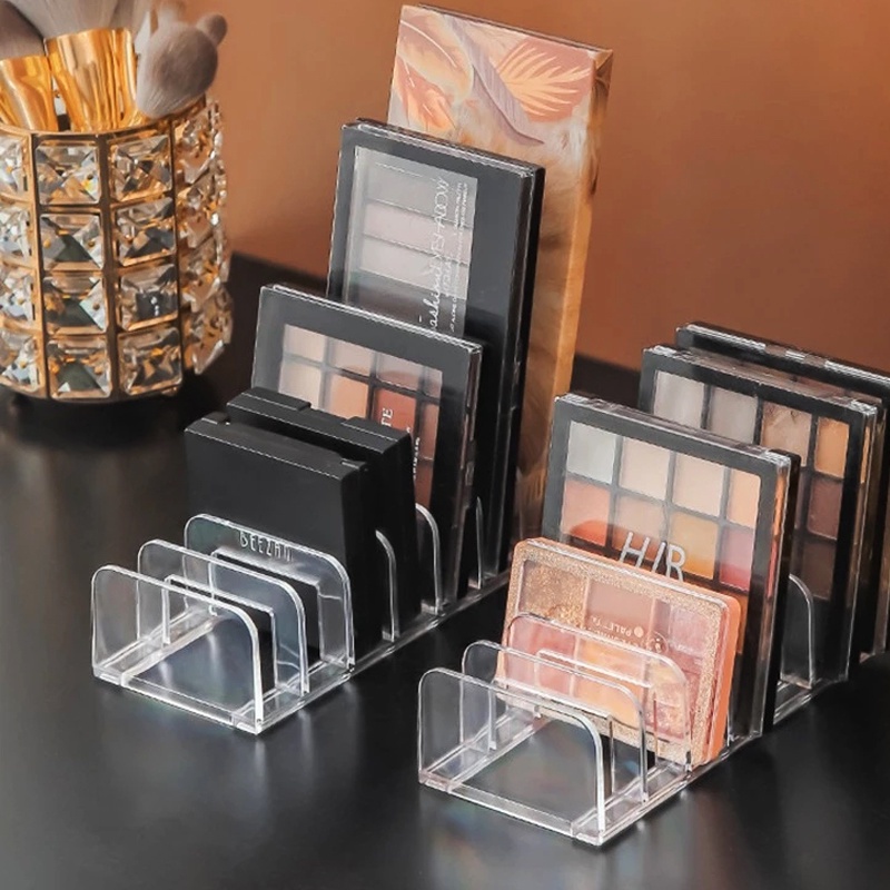 Kotak Penyimpanan Palet Eyeshadow 7 Grids Multilayer Bahan Akrilik Transparan Multifungsi Untuk Makeup