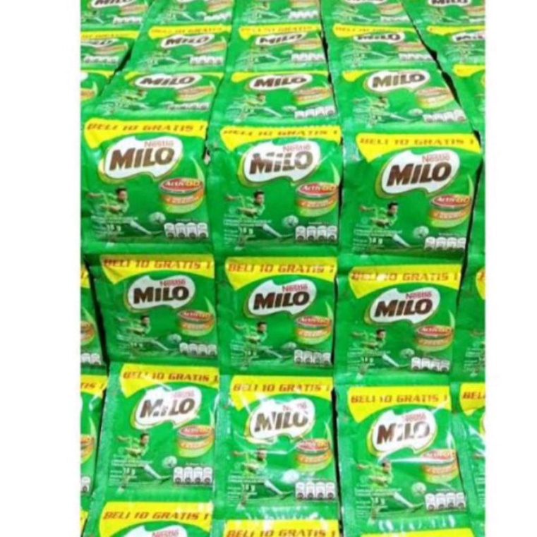 

Susu Milo Active Go kemasan sachet isi 10 gratis 1 (11×22g)