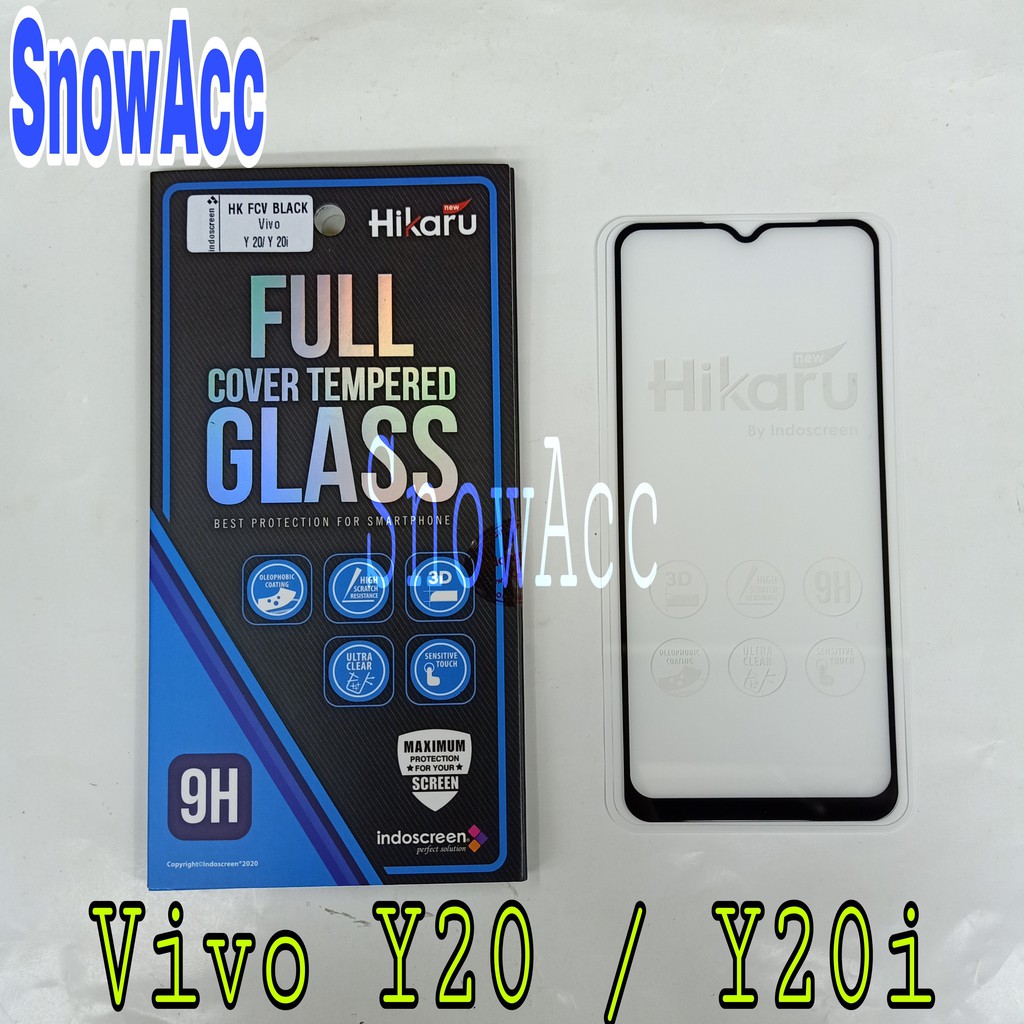 Hikaru Tempered Glass Vivo Y20 / Vivo Y20i Anti Gores Kaca Full Cover