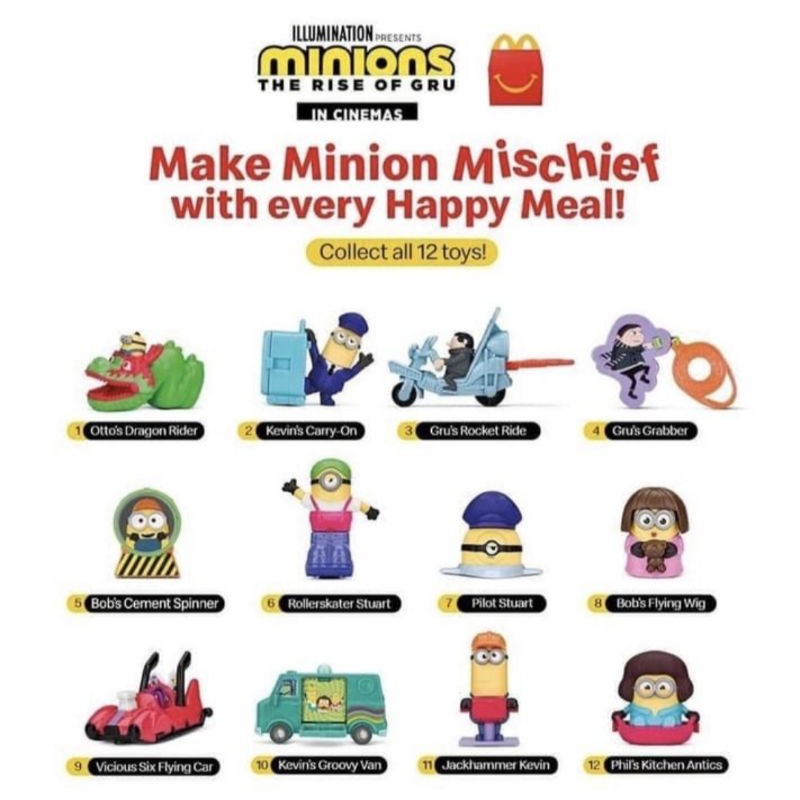 Minions Happy Meal Mcdonalds (Minions The Rise Of Gru)