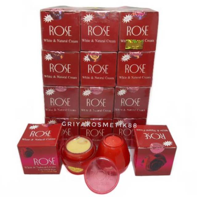 CREAM ROSE ORIGINAL POT TIMBUL LUSINAN