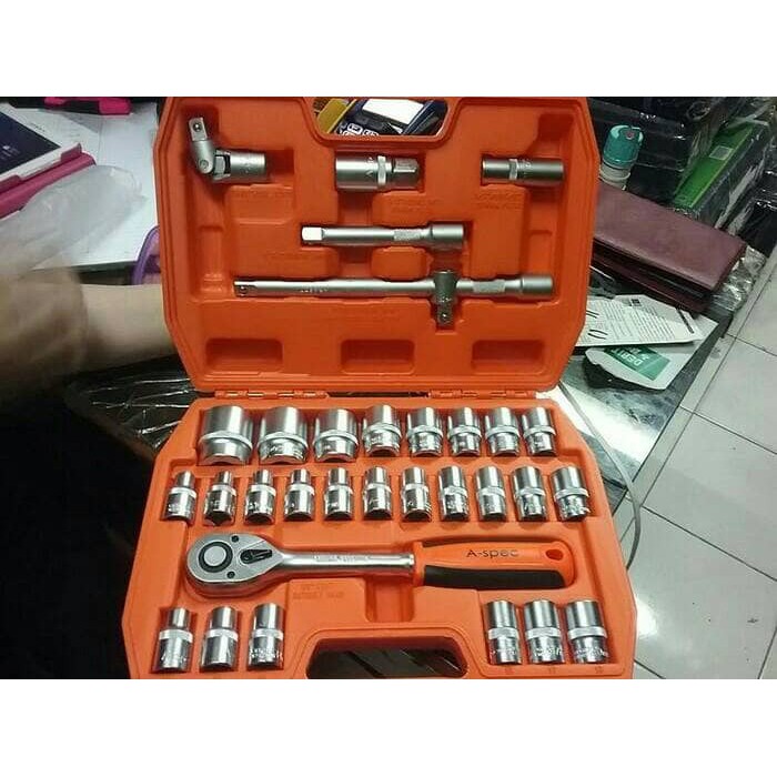 KUNCI SOK ASPEC 32 PCS 8-32 MM / KUNCI SOK SEK / SOCKET WRENCH