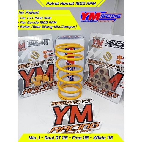 Paket Hemat CVT YM Racing 1500 RPM Mio J [XRide 115 / Fino 115 / Mio GT / Mio Soul GT] Original YM R