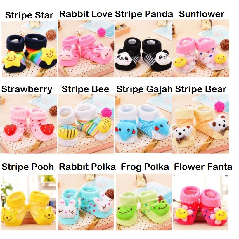 1 PASANG NEW KAOS KAKI KARAKTER BONEKA ANTI SLIP