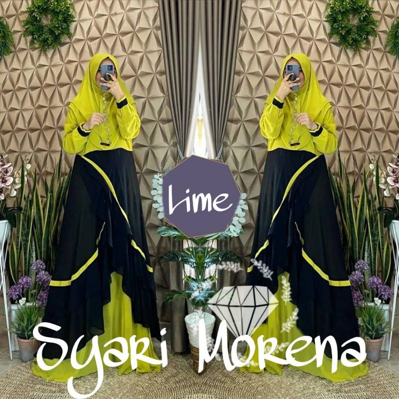 SYARI MORENA, MOSCREPE, GAMIS HIJAB MUSLIM, DRESS MAXY