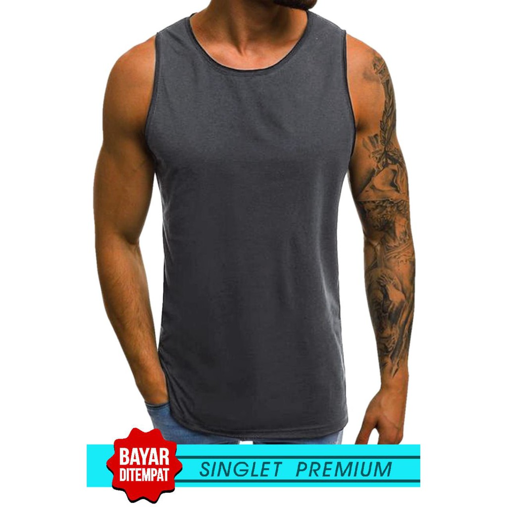 SINGLET LEKBONG PRIA (POLOS) / SINGLET LEKBONG GYM /LEKBONG / SINGLET/KAOS DALAM PRIA/KUTANG