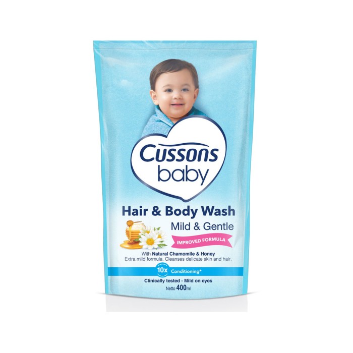 Cussons Baby Hair &amp; Body Wash Mild &amp; Gentle 400ml - Sabun dan Shampoo Bayi