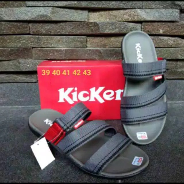 Sandal Slop Pria Casual Kickers Terlaris | Sandal Pria Distro | Sandal Kekinian