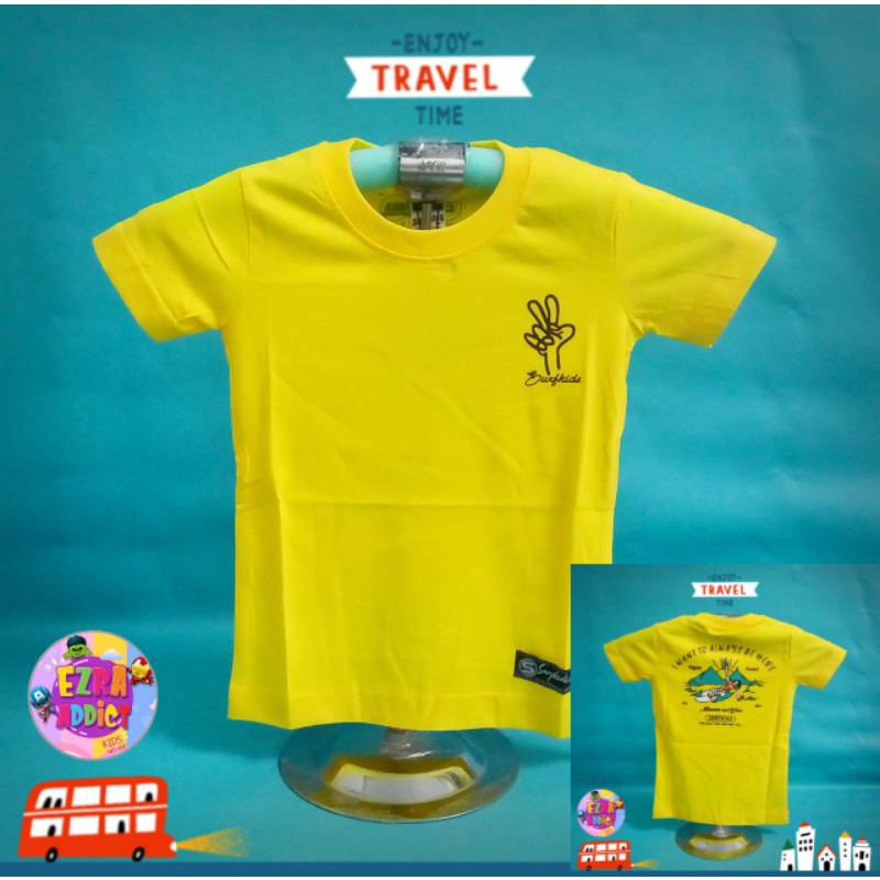 ORIGINAL Surfkids JUNIOR - Umur 9 10 11 12 tahun - Baju Distro Anak - Surfkids Kuning - Kaos Distro 