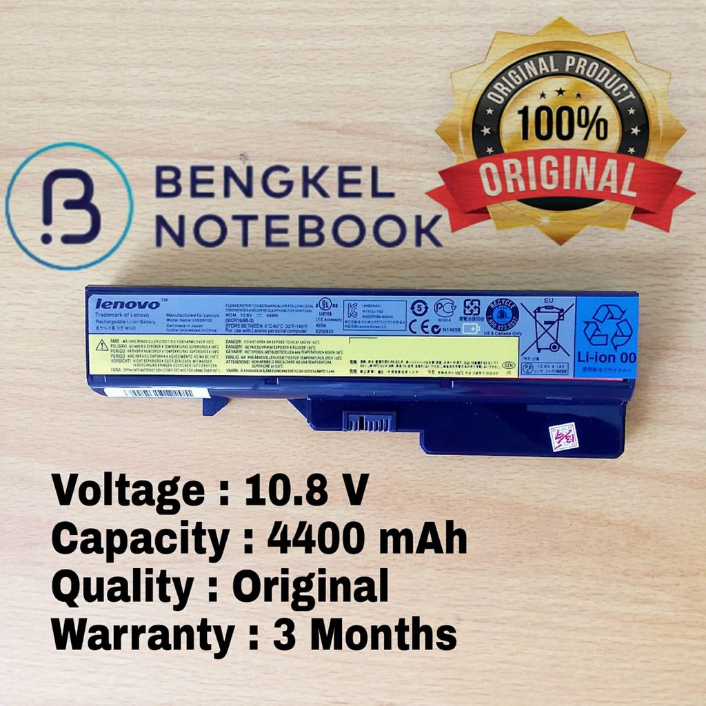 Baterai Laptop Lenovo IdeaPad G460 G460A G460E G460G G460L G560 G560A G560E G560G B470 B475 Original