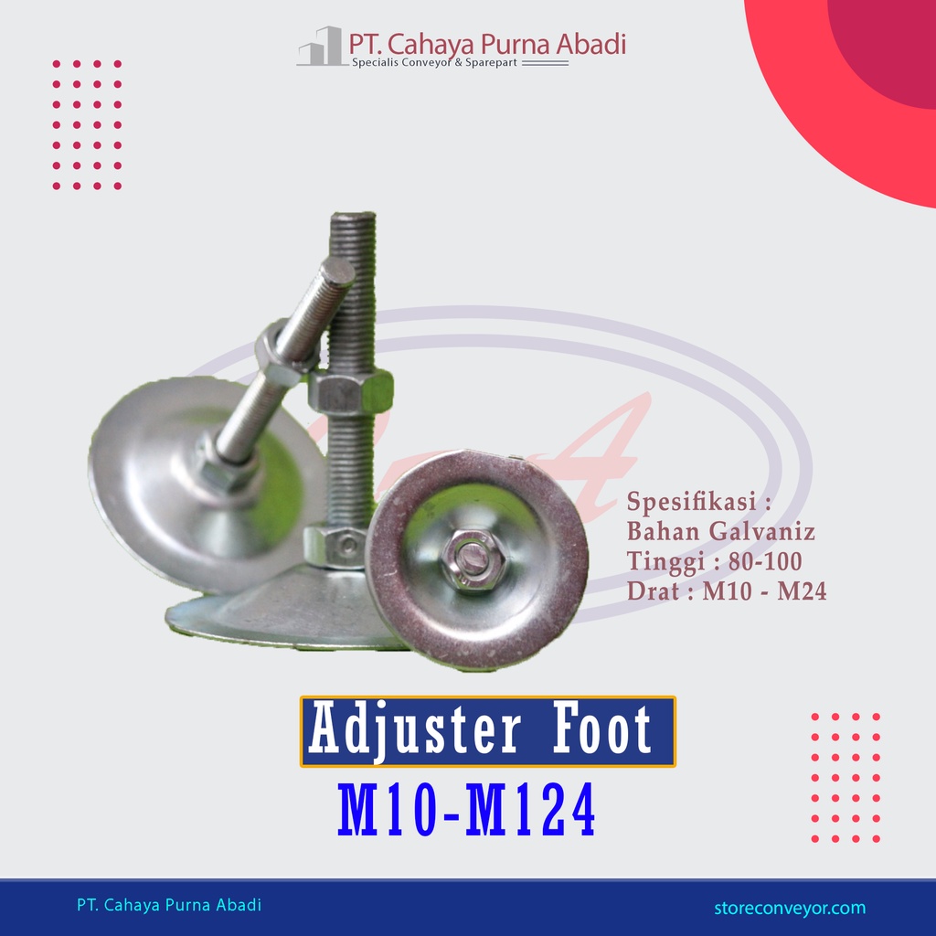 Adjuster Foot M20 X 150 mm