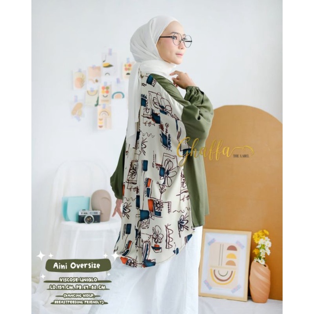 Aini Oversize/ Ghaffa Brand/ Atasan Wanita Oversize