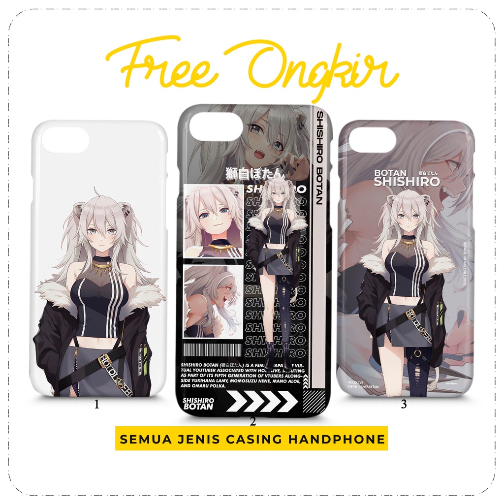 Case Hololive Shishiro Botan Custom Casing HP All Type