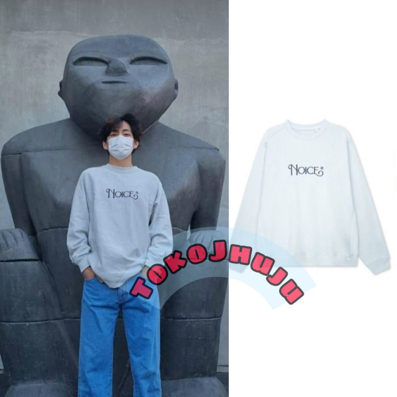 Basic Sweater BTS V Kim Taehyung style Noice print depan