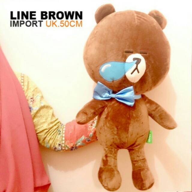 Boneka line brown impor 50cm bahan lembut