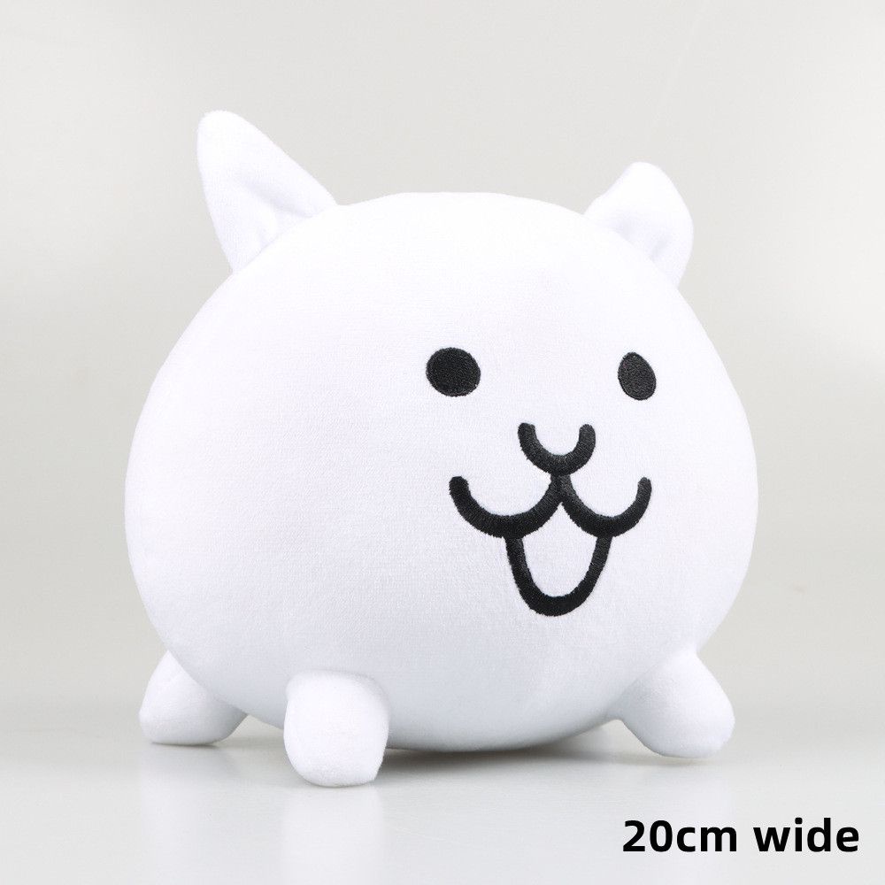 20cm The Battle Cats Plush Toy White Neko Cat Soft Toy Cartoon Anime Figure Plush Stuffed Animal Toy Peluche Gift Toy for Kids