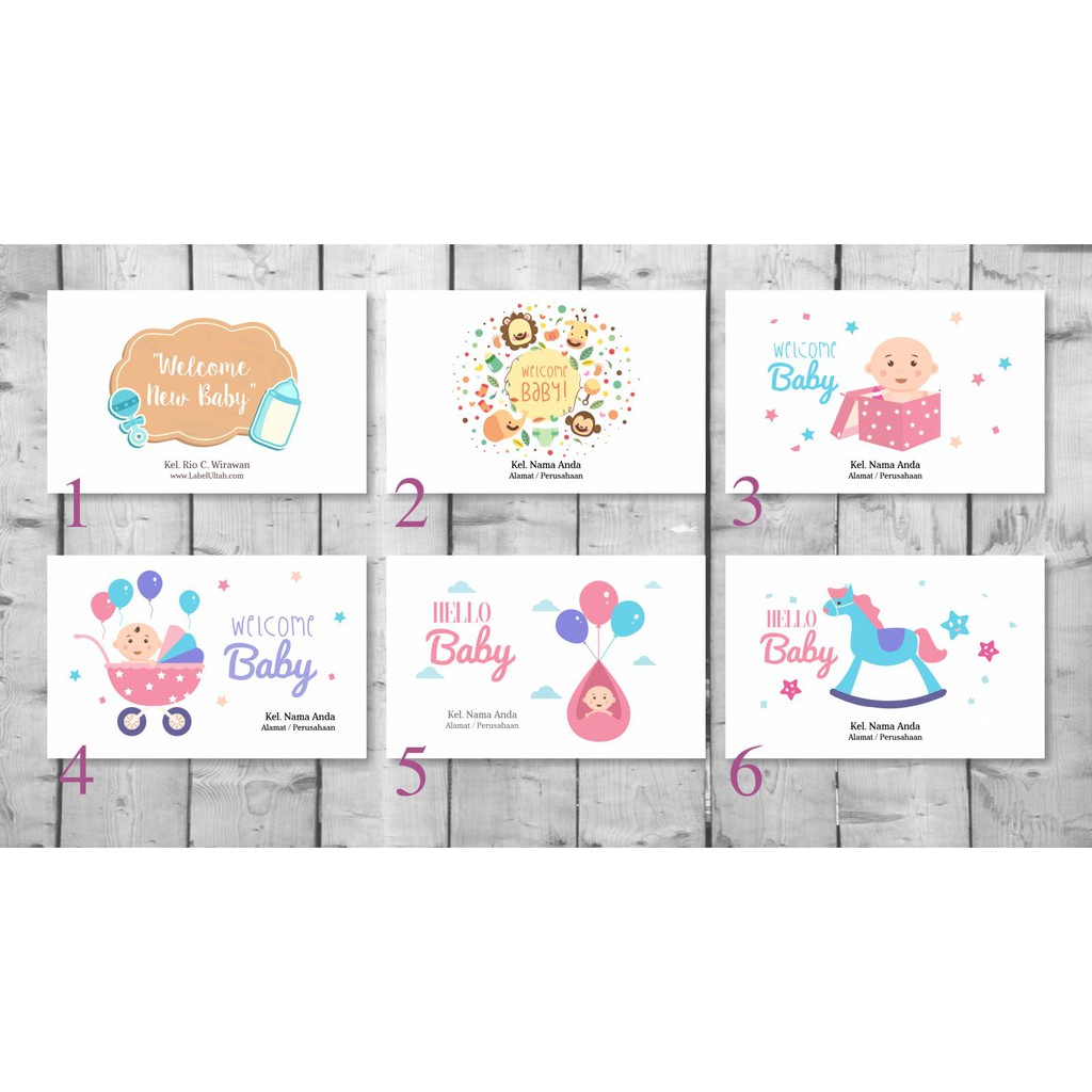 

50pcs Amplop sumbangan Bayi / Baby / Newborn / Kelahiran Angpao Angpau Custom Nama