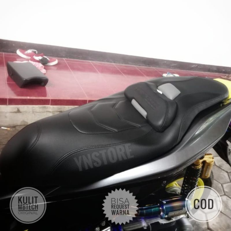 Sarung Jok Aerox 155 - Cover Kulit Mbtech Original Variasi Terbaru - Aksesoris Motor Aerox 160