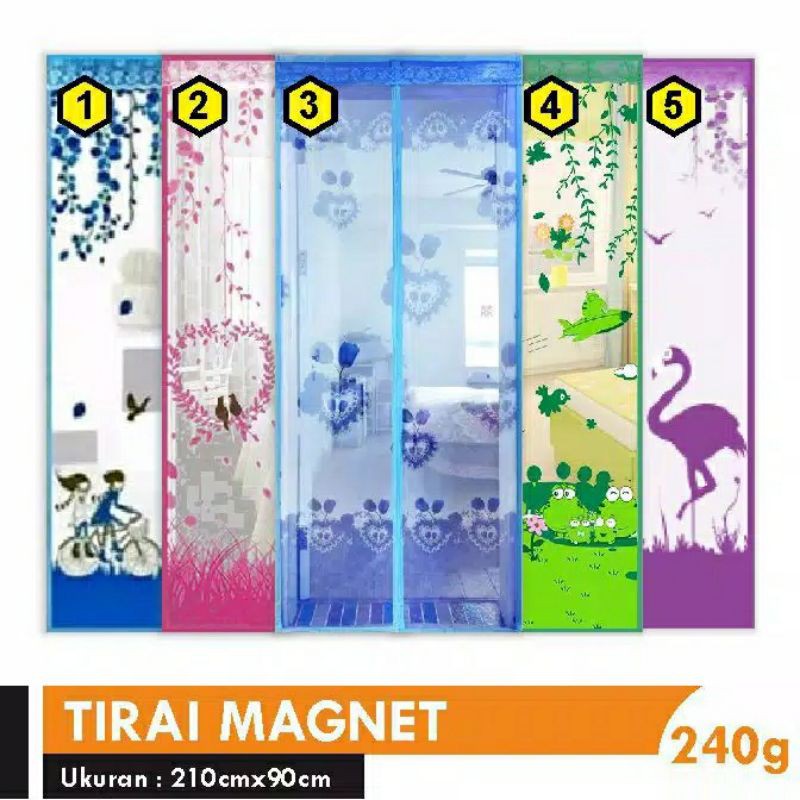 Tirai Magnet Karakter Anti Nyamuk