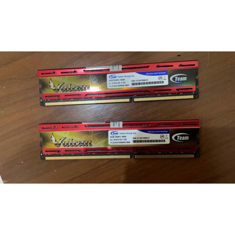 RAM DDR3 PC Team  Vulcan 8GB PC16000 (2x4GB) Bekas
