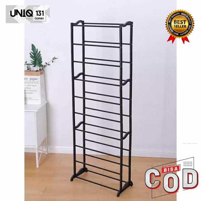 RAK SEPATU SUSUN BAHAN BESI MINIMALIS PORTABLE MULTIFUNGSI / RAK HIJAB