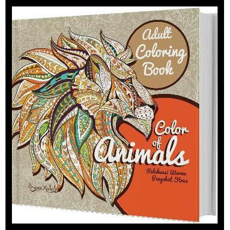 Download Kualitas Terbaik Adult Coloring Book Color Of Animals Ranggi Ariliah Shopee Indonesia