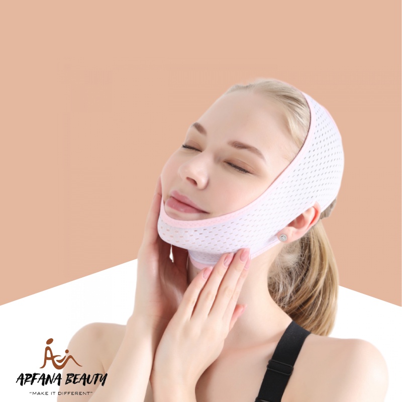 PENIRUS PIPI WAJAH FACE LIFT SLIM BELT V SHAPE KORSET DOUBLE CHIN Putih