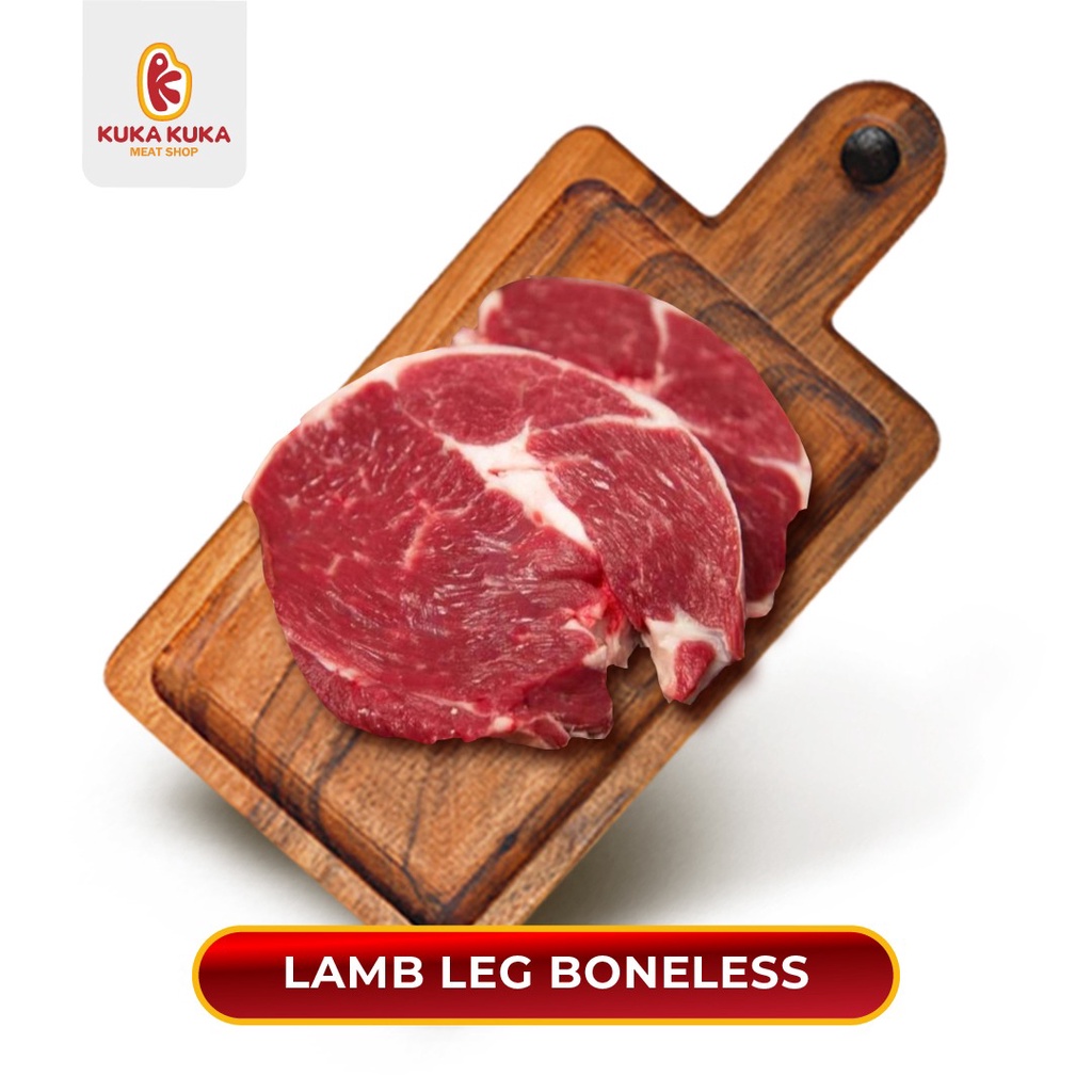 

Daging Potong Lamb Leg Boneless 250gr / AUS Daging Paha Domba Muda