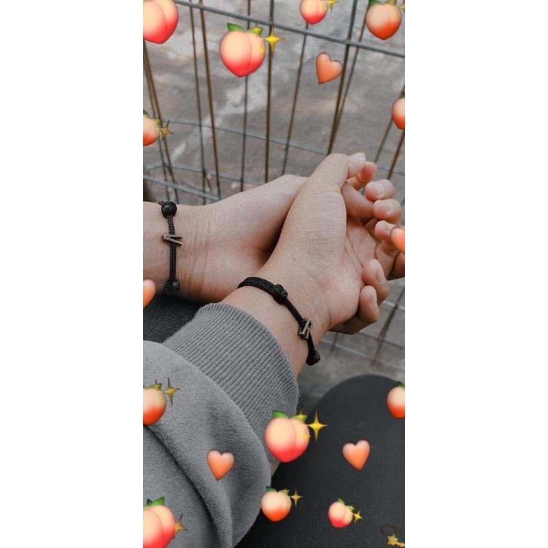 Gelang inisial / gelang huruf / gelang nama / untuk couple Hadiah anniv / Kado pacar Harga perpcs