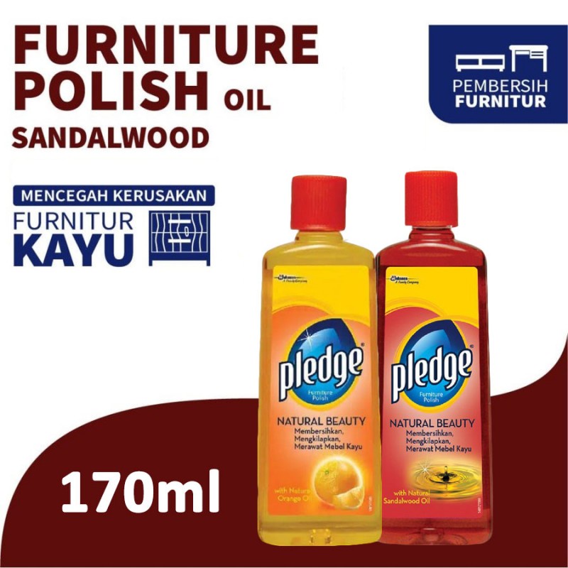 Pledge Furniture Polish Oil Mengkilapkan Furniture Kayu 170 ml - Orange Oil / Sandalwood Oil