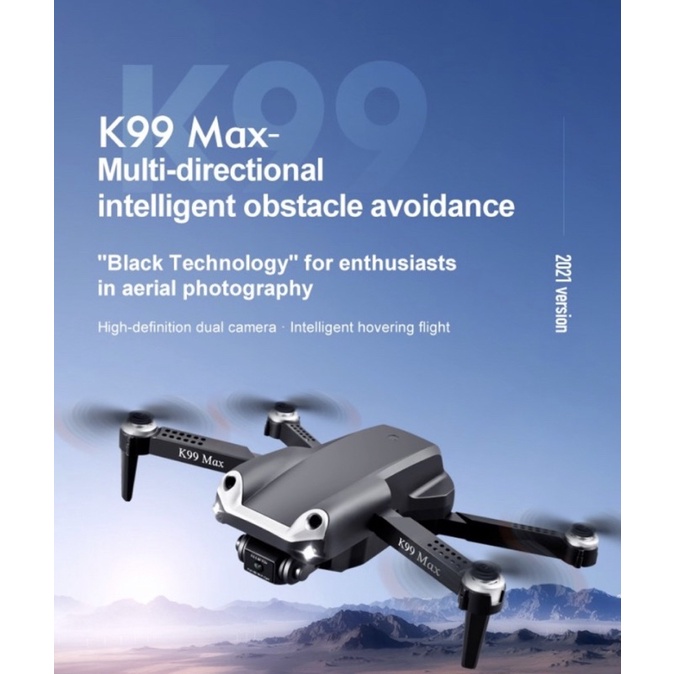 DRONE OAS K99 MAX 4K DRONE QUADCOPTER RC LIPAT 2.4GHZ - BLACK